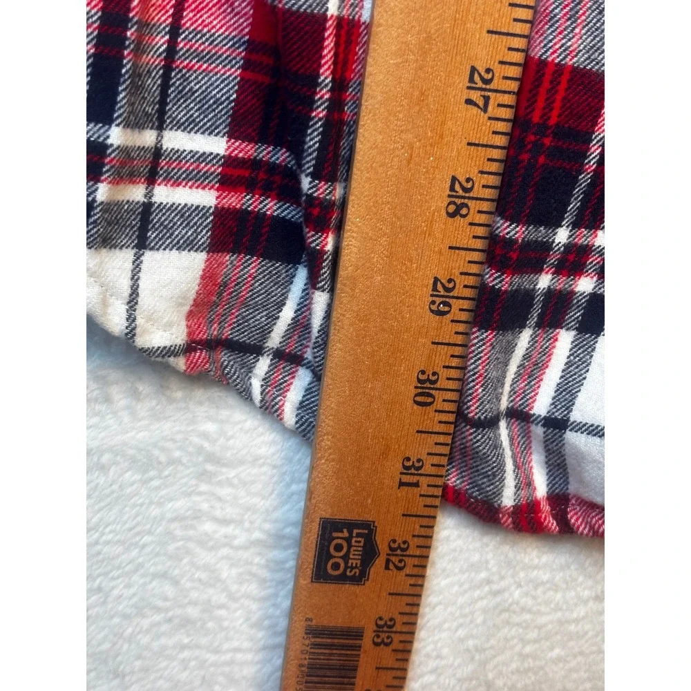 Legendary Whitetails Flannel Shirt LT Large Tall Red Blue Plaid Corduroy Collar - Picture 7 of 13